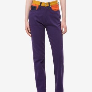 Calvin Klein Patchwork Straight leg Jeans Sz:26x30
